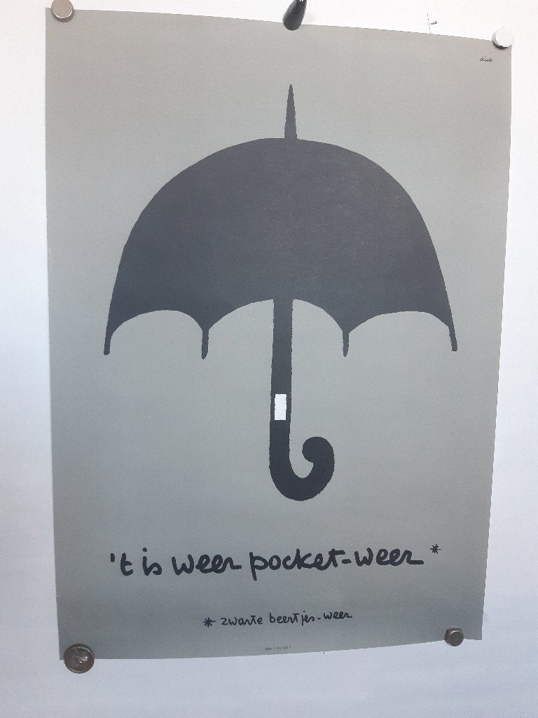 Originele Poster Dick Bruna Pocket Weer Zwarte Beertjes, Verzenden, A1 t/m A3, Reclame, Rechthoekig Staand