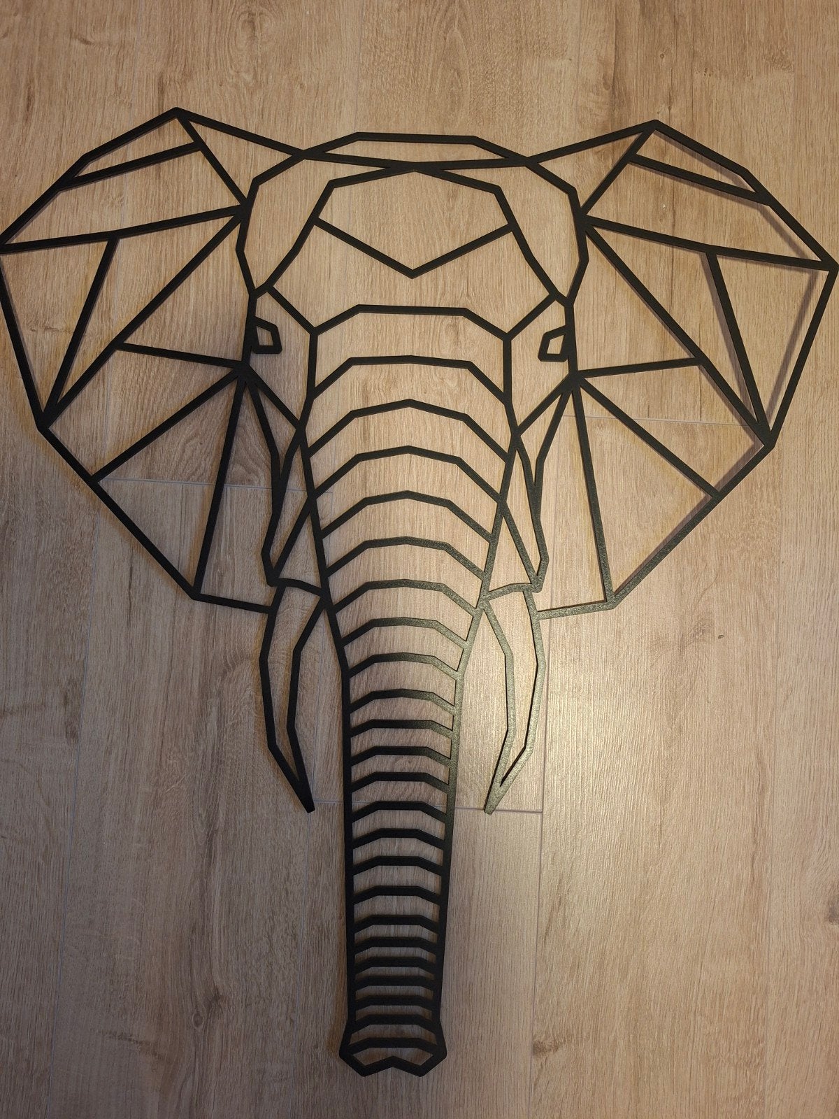 Houten olifant wanddecoratie, Ophalen, Wandsculptuur, Gebruikt, Hout