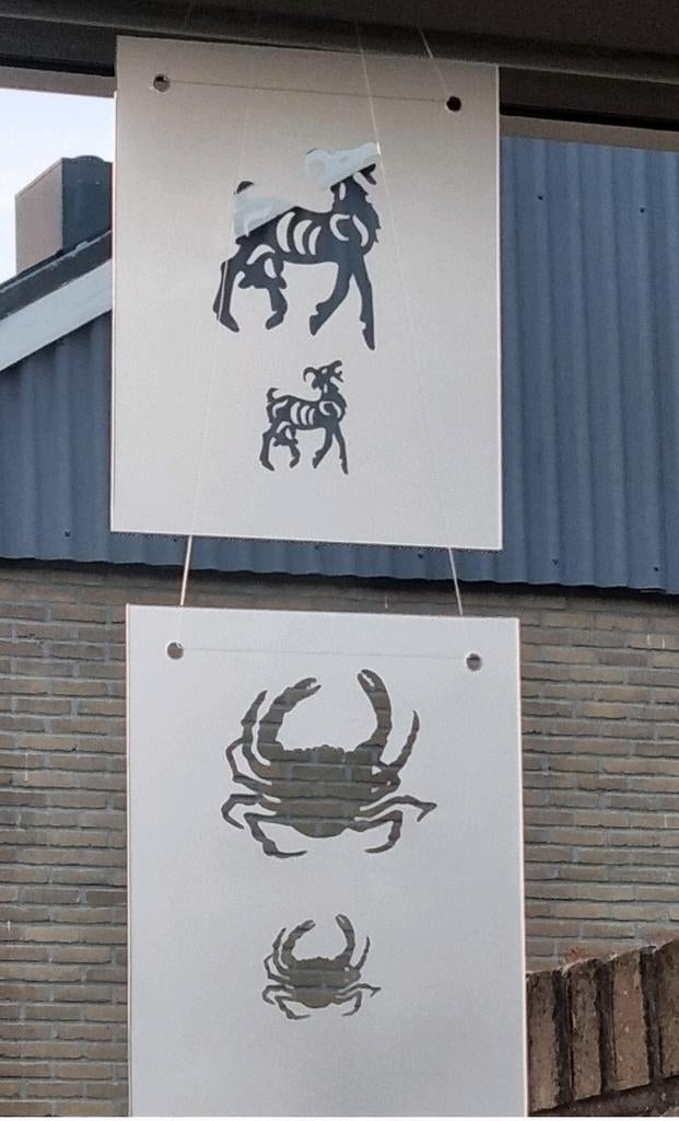 Krab, Geit, krabbegat. Vastenavond Bergen op Zoom. Zgan, Ophalen, Zo goed als nieuw, Glas