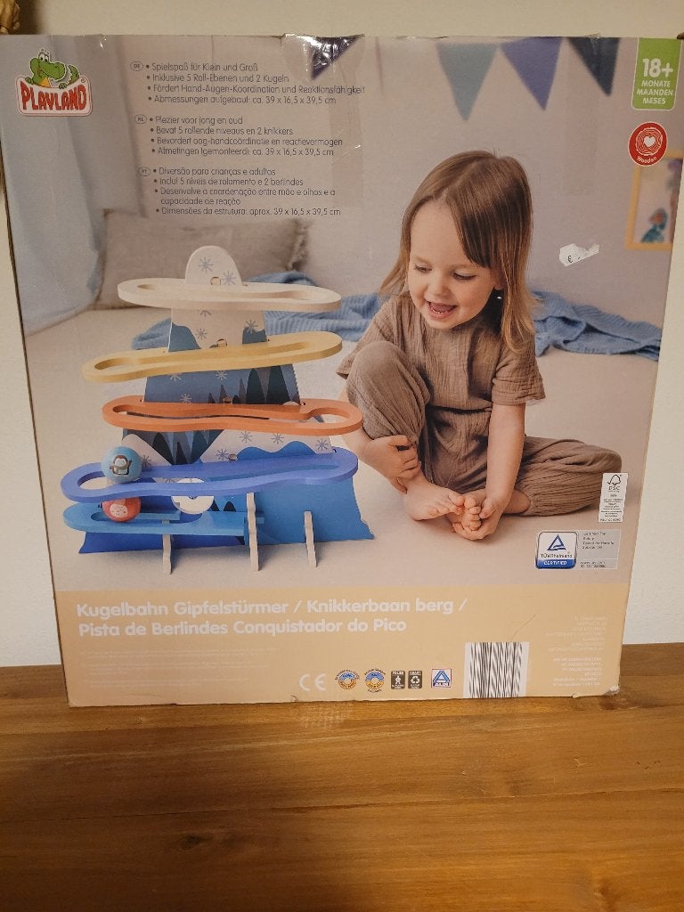 Knikker Baan Berg. Playland. Nieuw, Kinderen en Baby's, Speelgoed | Houten speelgoed, Ophalen of Verzenden, Nieuw, Overige typen