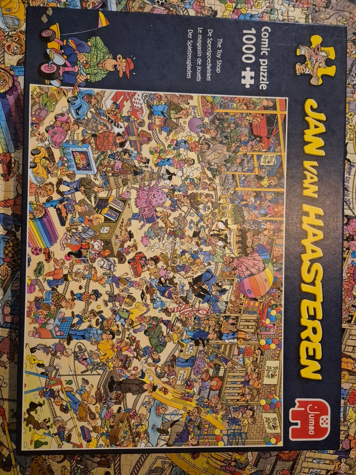 Jan van Haasteren - "de speelgoedwinkel" - 1000 stukjes, Ophalen of Verzenden, 500 t/m 1500 stukjes, Zo goed als nieuw