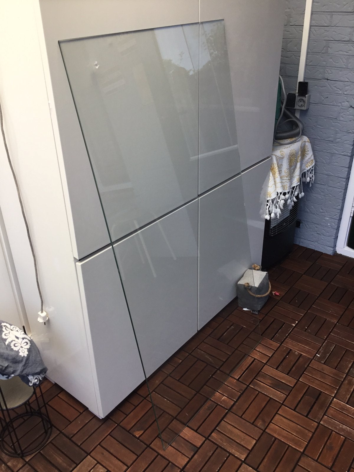 Tafel glas, Gebruikt, 100 tot 150 cm, Glas, Rechthoekig