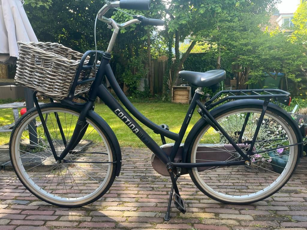 Cortina U4 Transportfiets 24 inch - blauw met mand, Fietsen en Brommers, Fietsen | Meisjes, Ophalen, Zo goed als nieuw, 24 inch