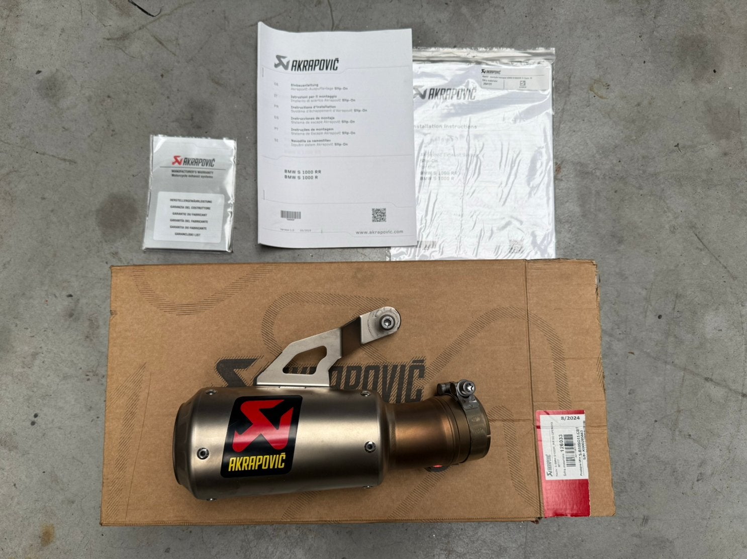 BMW S 1000 RR 2019 > AKRAPOVIC DEMPER, Ophalen
