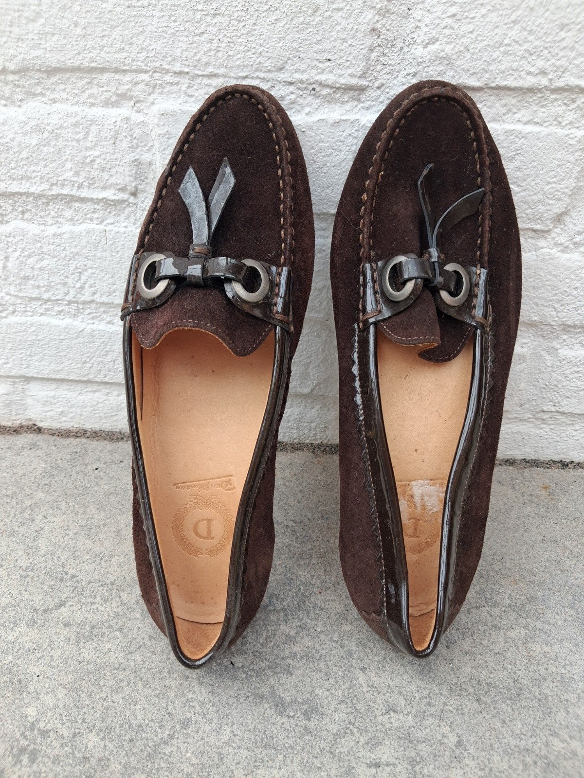 Suède dames loafers, Kleding | Dames, Ophalen of Verzenden, Zo goed als nieuw, Bruin, Instappers