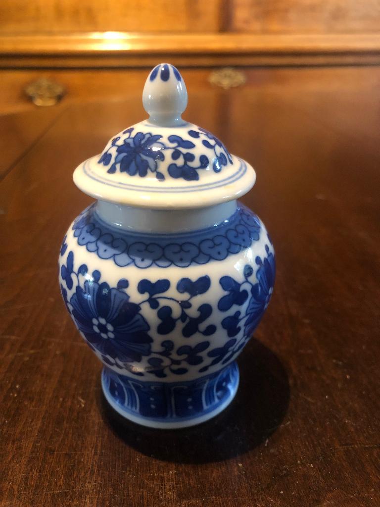 GEMBERPOTJE BLAUW/WIT, Ophalen of Verzenden