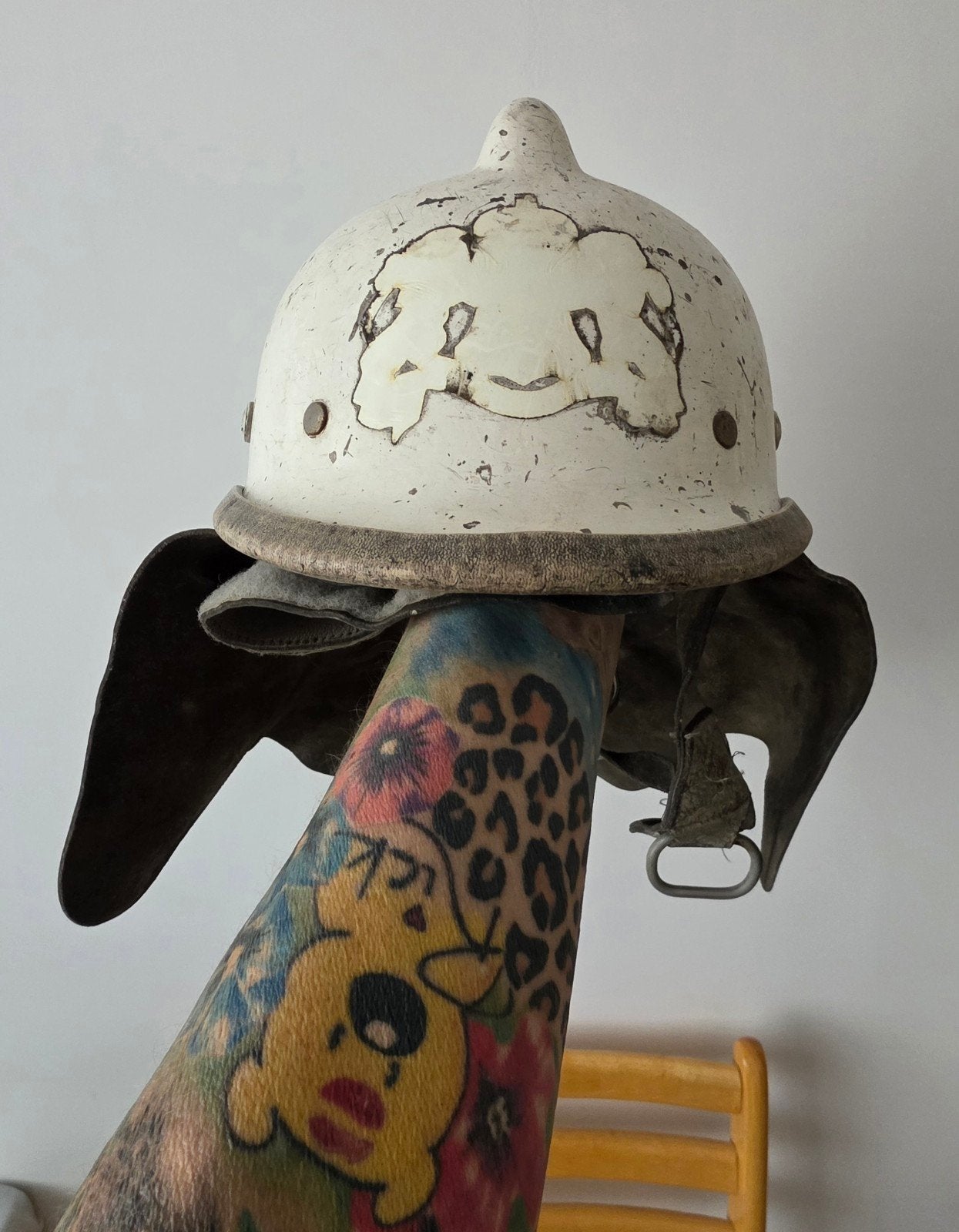 Vintage brandweerhelm Amsterdam - Voor de verzamelaar, Verzamelen, Ophalen of Verzenden, Gebruikt