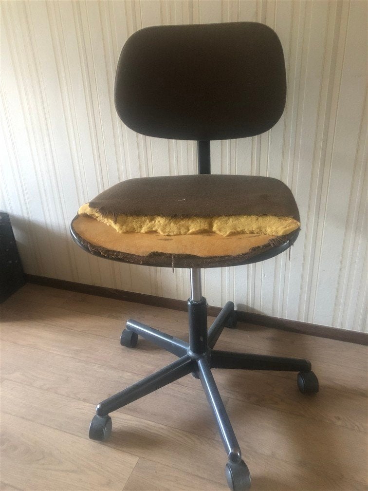 Bureaustoel, Huis en Inrichting, Gebruikt, Bruin, Ophalen of Verzenden, Metaal
