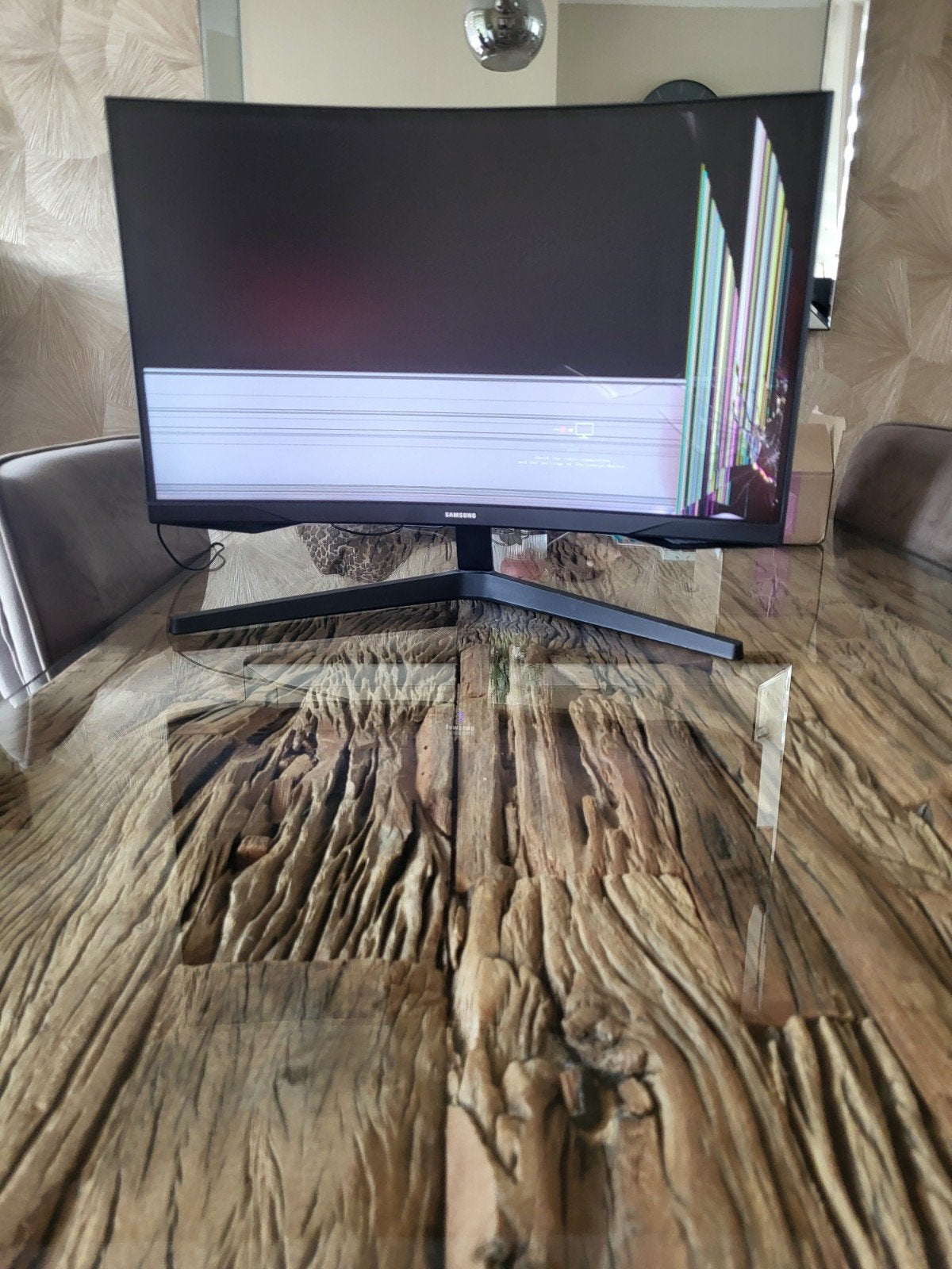 kapotte Samsung monitor curved, Computers en Software, Curved, Samsung monitor, Ophalen, Gaming