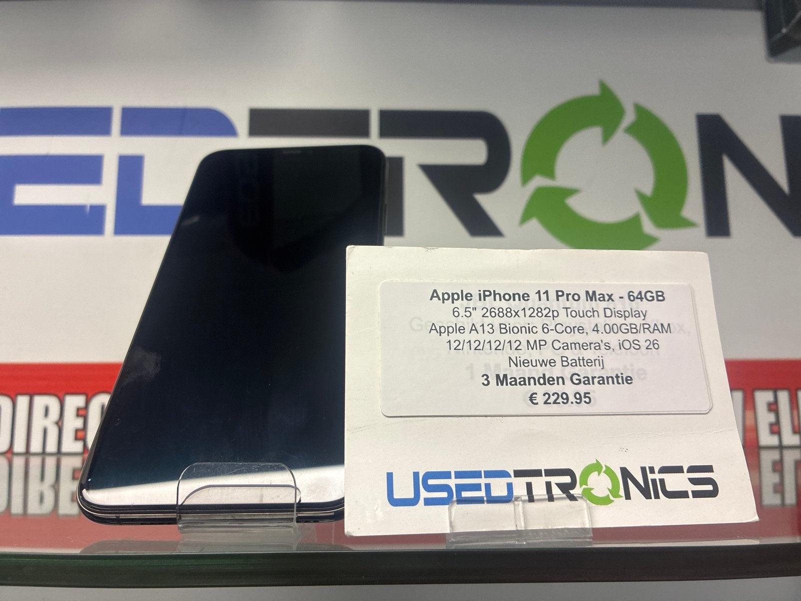 Apple iPhone 11 Pro Max - 64GB - Nieuwe Batterij, Ophalen of Verzenden, 64 GB, Zonder simlock, Zonder abonnement