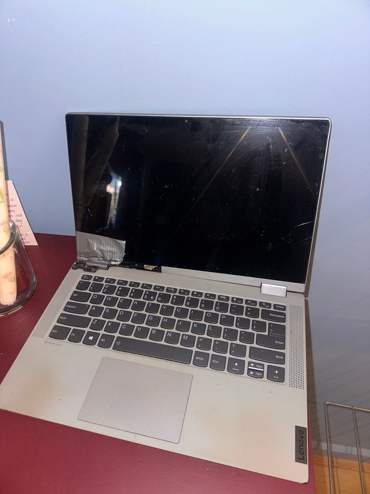 Lenovo laptop voor onderdelen - Scherm kapot, Computers en Software, Windows Laptops, Ophalen of Verzenden, Niet werkend