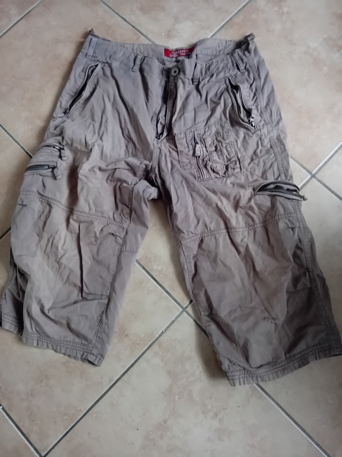 x Forecast Cargo Korte Broek Maat L, Ophalen, Maat 52/54 (L), Bruin, FORECAST