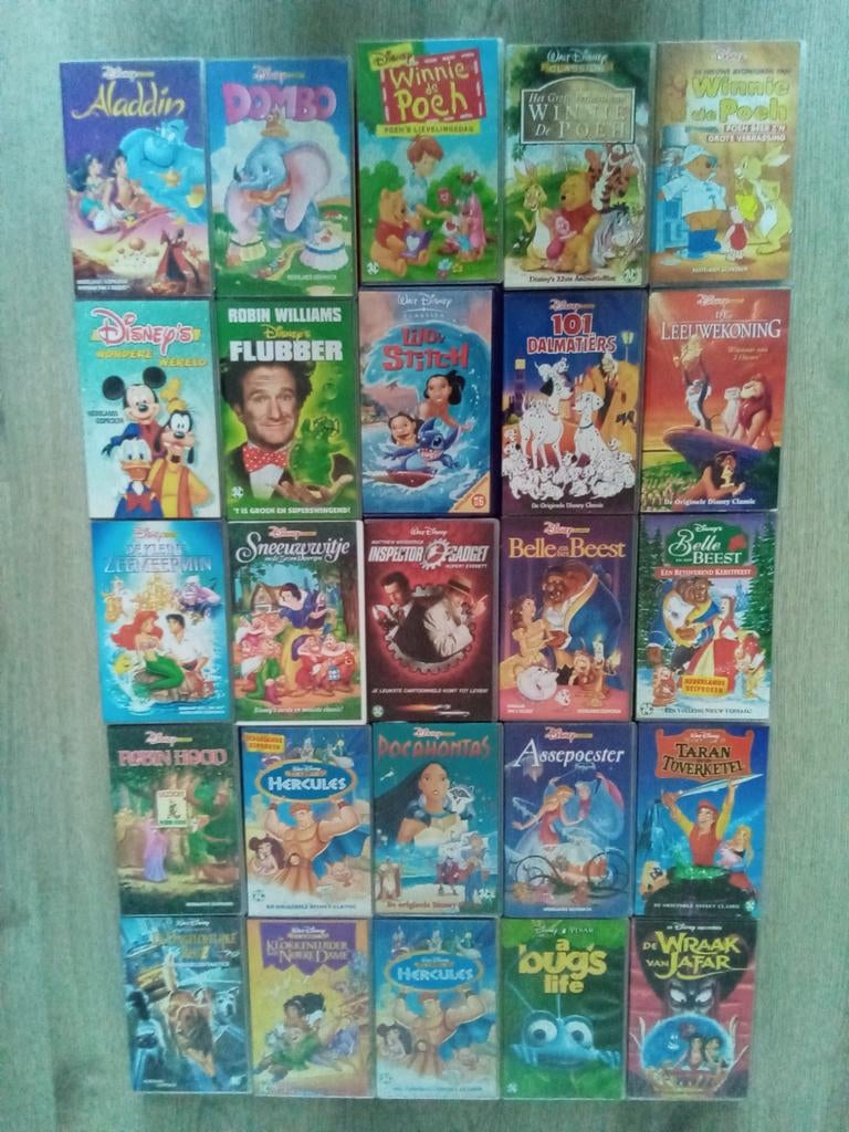 Walt Disney videobanden en andere kinder films, Cd's en Dvd's, VHS | Kinderen en Jeugd, Alle leeftijden, Ophalen, Gebruikt
