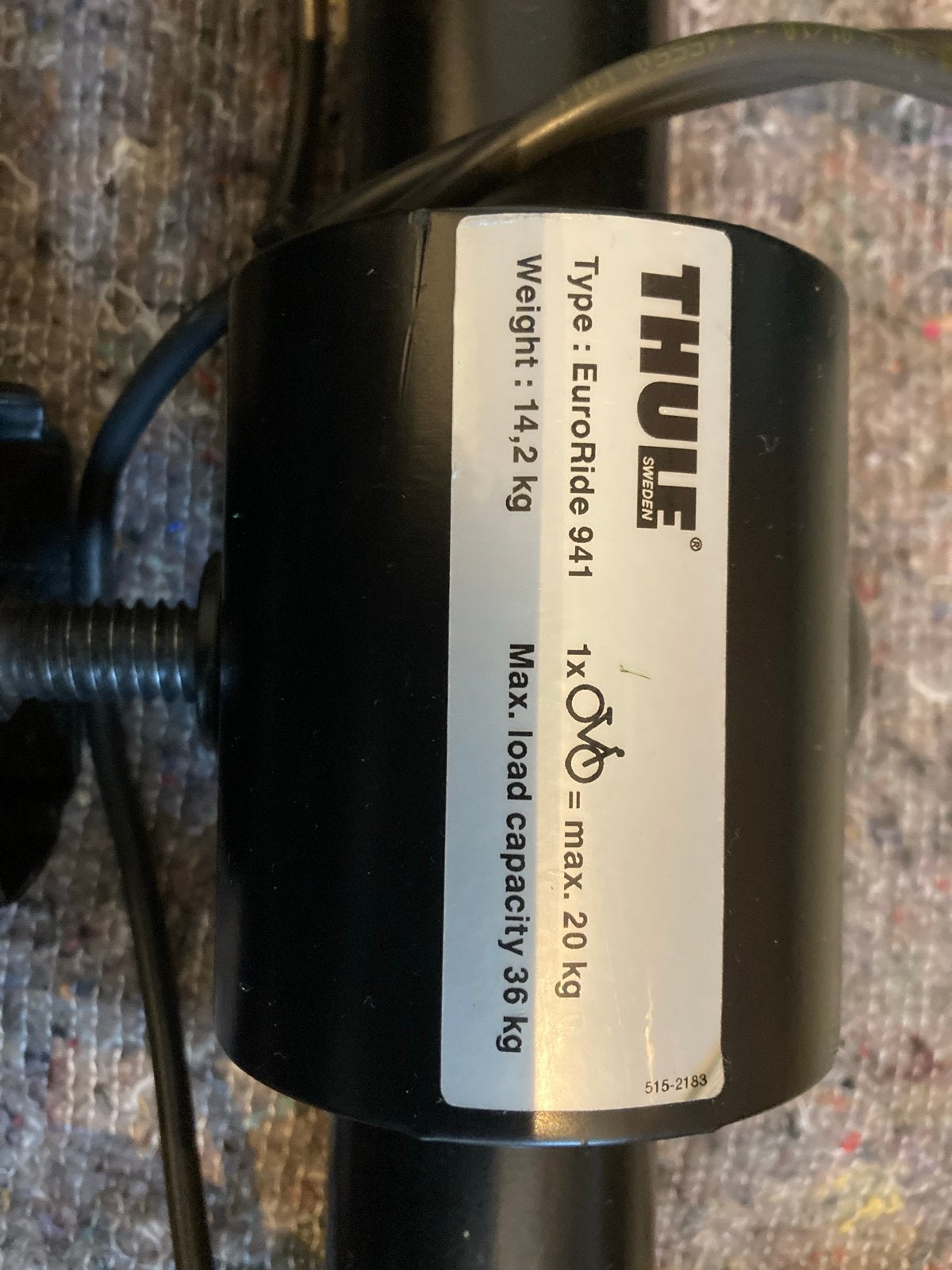 Thule EuroRide 941 fietsendrager voor 2 fietsen, Auto diversen, Gebruikt, Ophalen of Verzenden, 2 fietsen, Trekhaakdrager