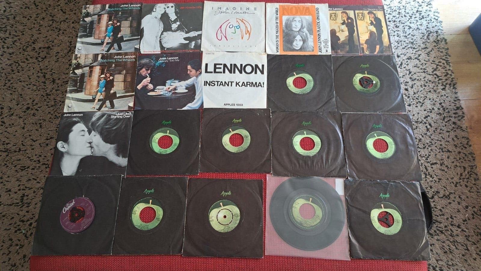36 singles John, George en Ringo 7" vinyl (The Beatles), Ophalen of Verzenden, Gebruikt, Pop