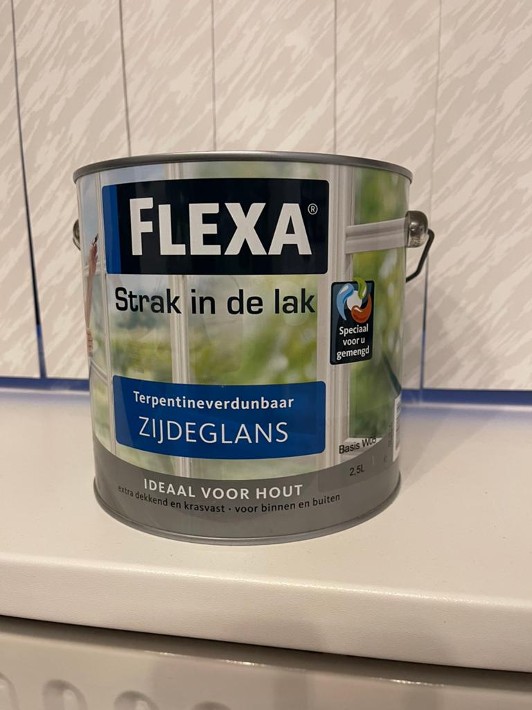 Flexa verf ( 2,5 lit. ), Wit, Ophalen of Verzenden, Minder dan 5 liter, Verf