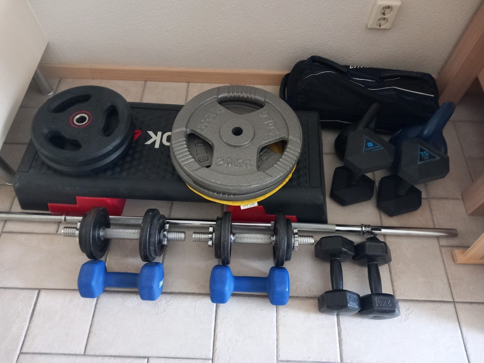 Complete Fitness Set: Halters, Kettlebells, Stepbank & Meer, Ophalen, Gebruikt, Benen, Dumbbell