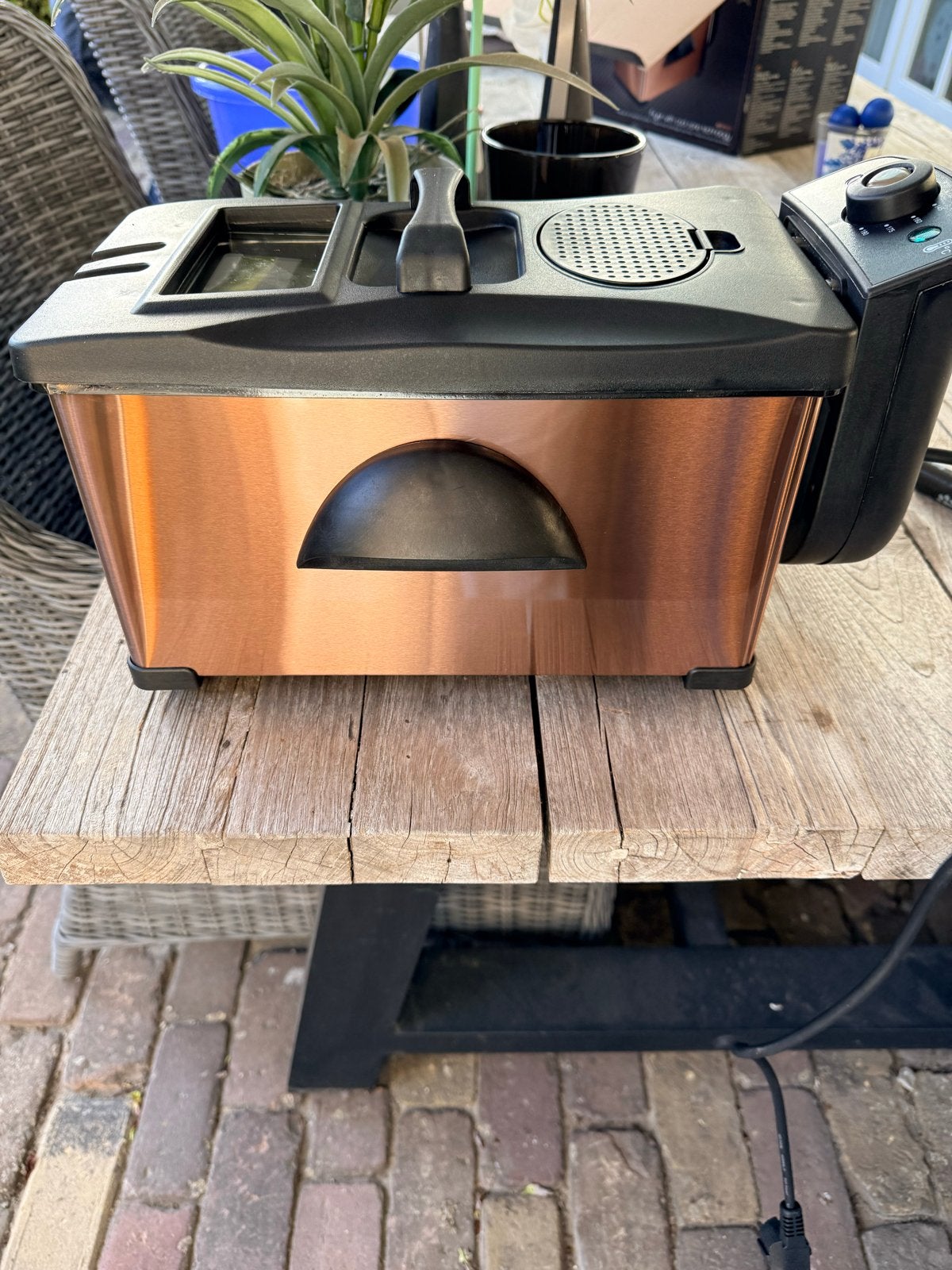 Bestron Copper Collection Friteuse - Nieuw, 3 tot 4 liter, Ophalen of Verzenden, Nieuw, Uitneembare binnenpan