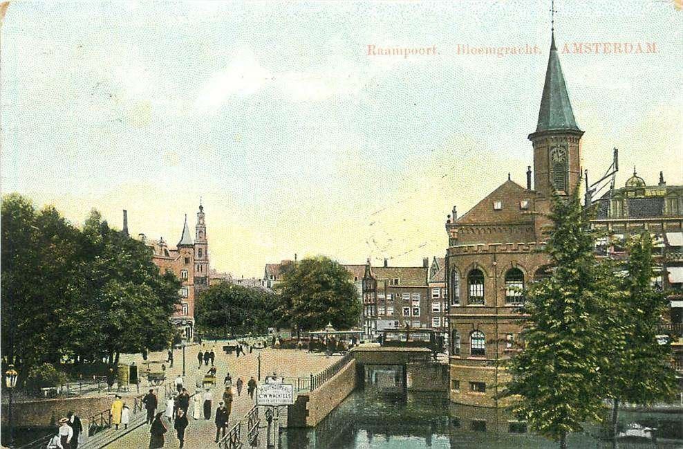 304-076-045 Amsterdam Raampoort Bloemgracht, Ophalen of Verzenden, Voor 1920, Noord-Holland