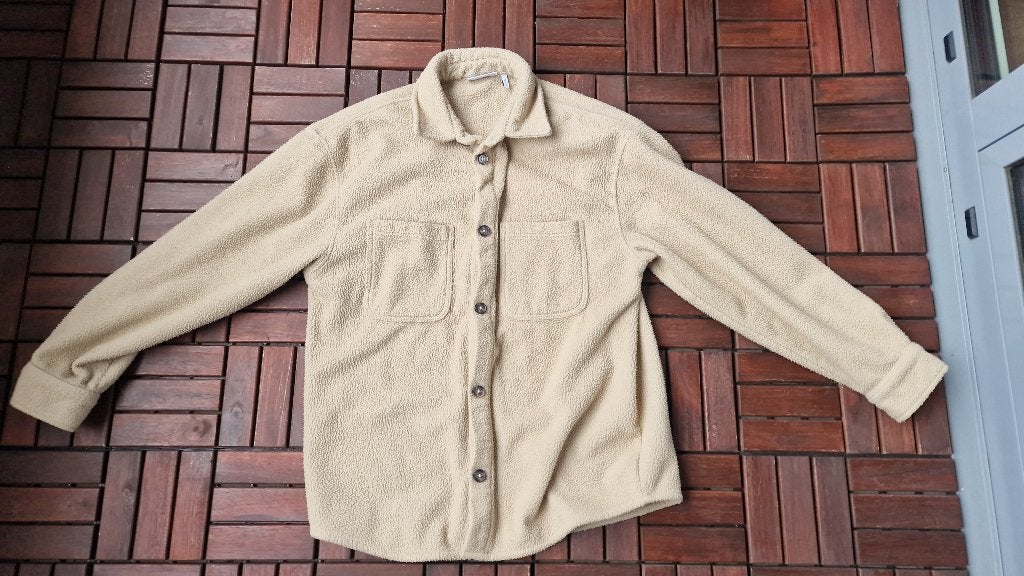 Weekday beige fleece shirt, Ophalen of Verzenden, Zo goed als nieuw, Beige