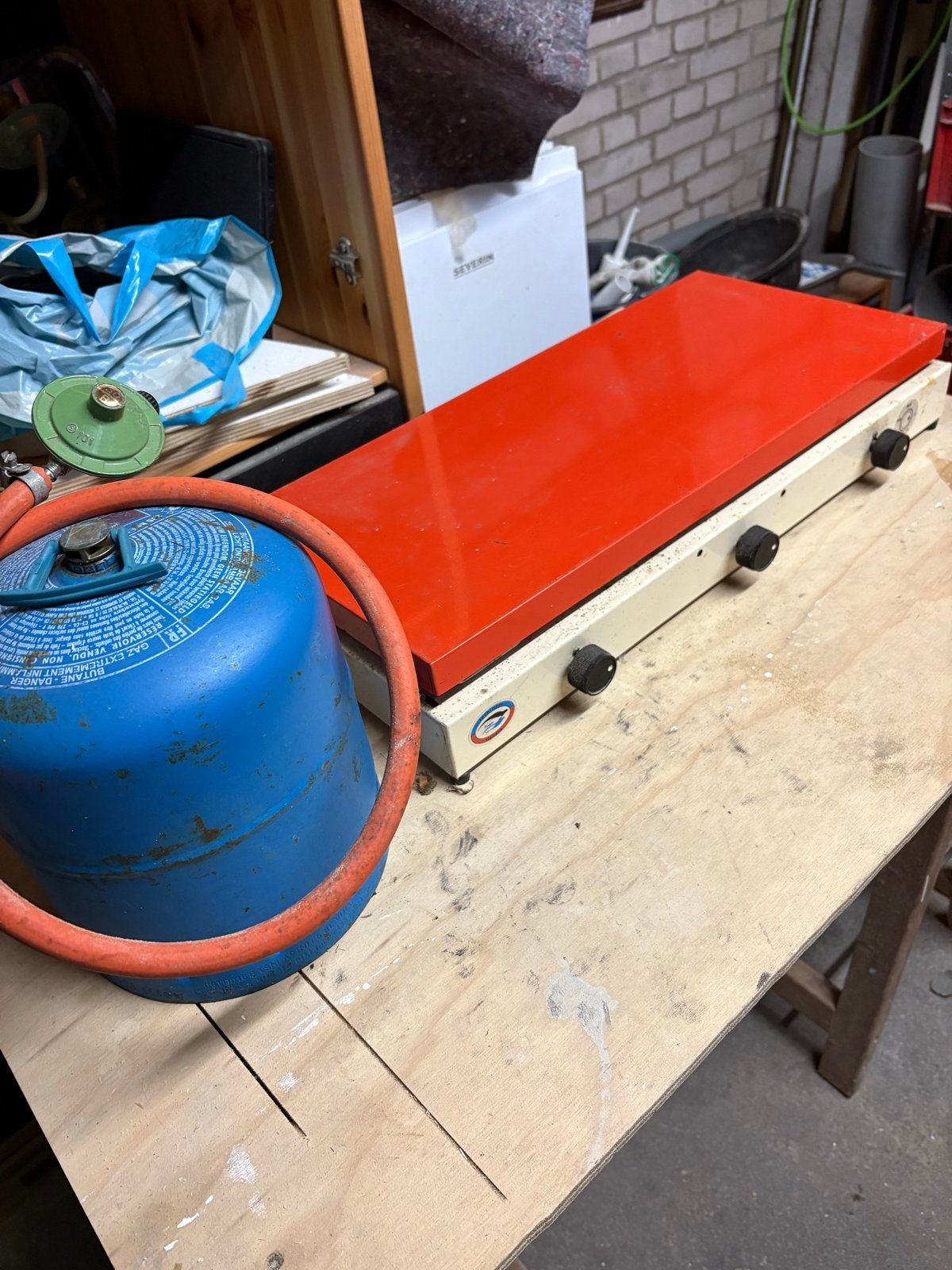 Camping kooktoestel met gasfles, Ophalen, Gebruikt