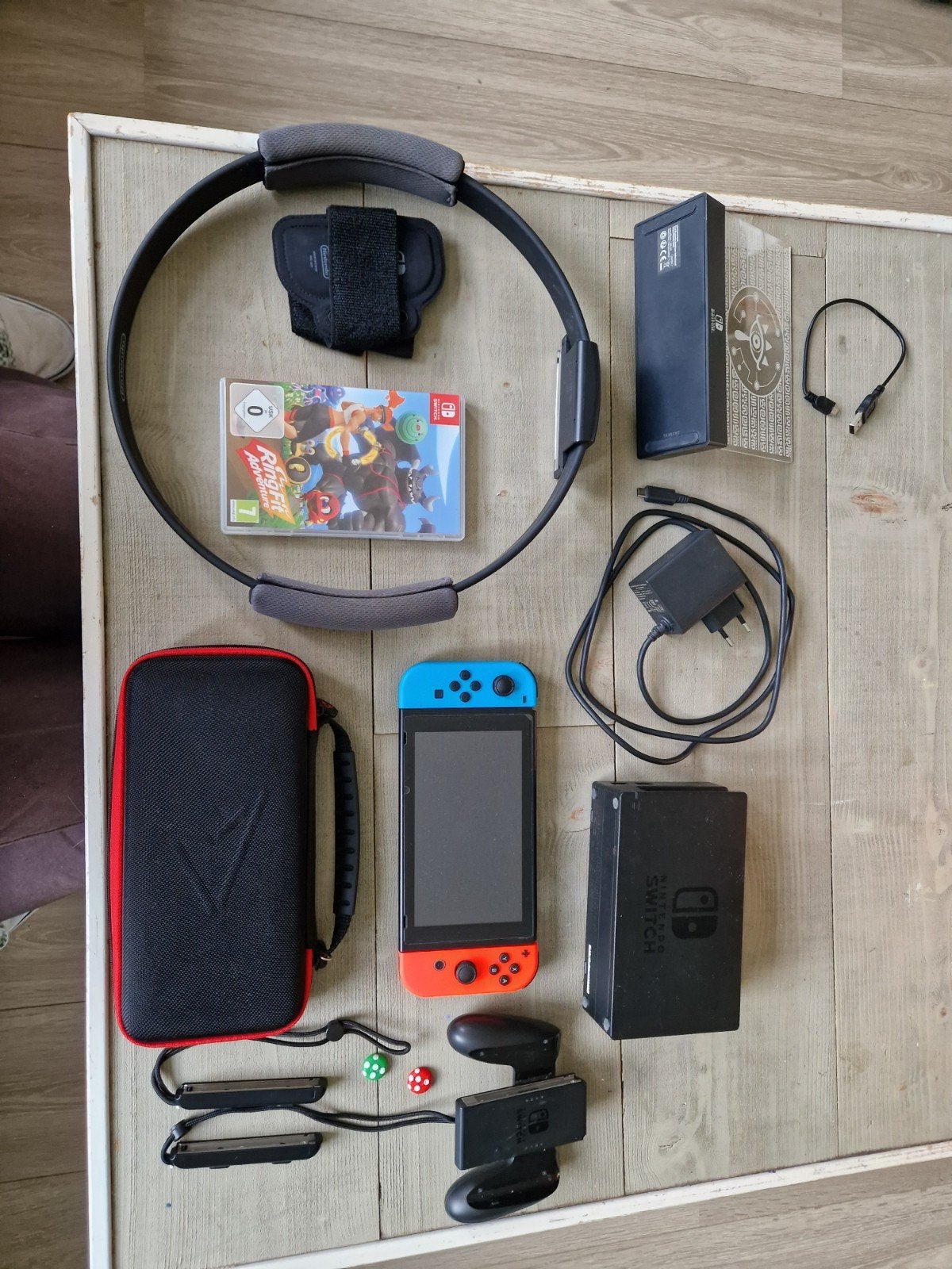 Nintendo Switch met Ring Fit Adventure en accessoires, Met 2 controllers, Ophalen of Verzenden, Switch Original, Gebruikt