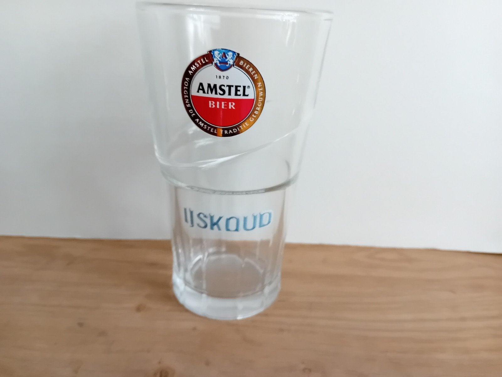 Amstel glas met opdruk ijskoud, Verzamelen, Ophalen of Verzenden, Zo goed als nieuw, Glas of Glazen, Amstel