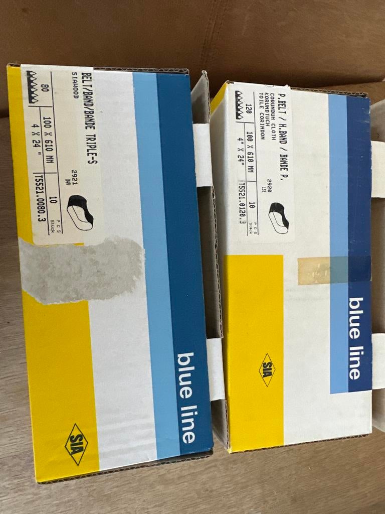 SIA Blue Line Schuurpapier Banden - 100x610mm, K80 & K120, Ophalen of Verzenden, Nieuw, Minder dan 600 watt, Bandschuurmachine