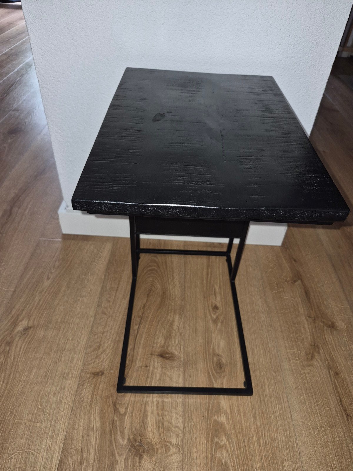 Bijzettafel / Laptoptafel / Banktafel - Zwart, Minder dan 55 cm, Gebruikt, Rechthoekig, Hout