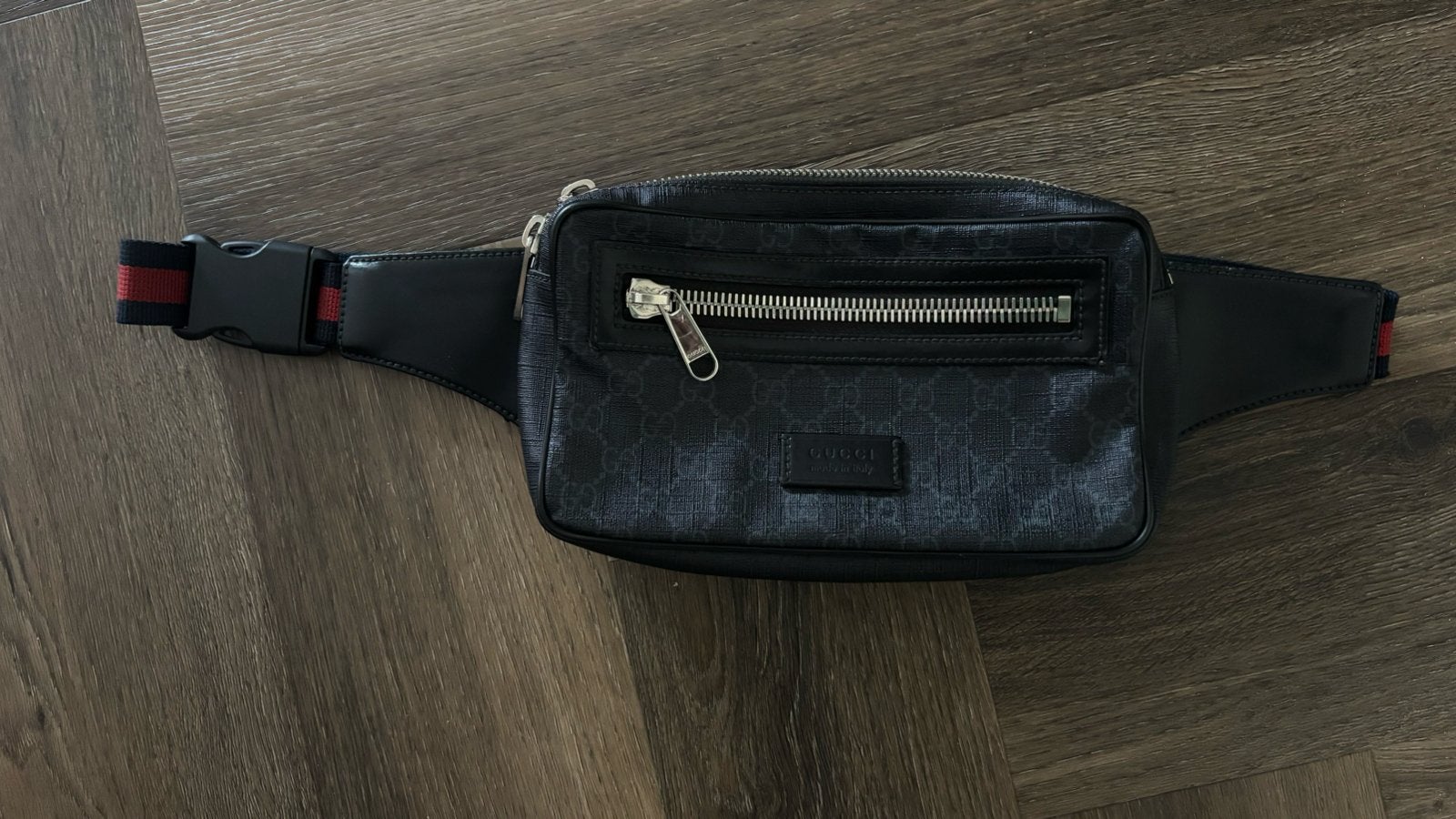 Gucci Ophidia supreme leather travel bag, Ophalen of Verzenden, Gebruikt, Zwart, Leer