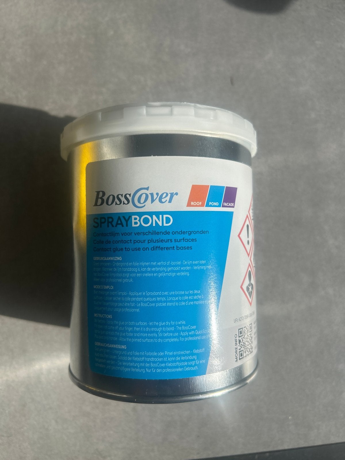 BossCover Spraybond epdm 1l lijm voor diverse ondergronden, Ophalen of Verzenden, Nieuw