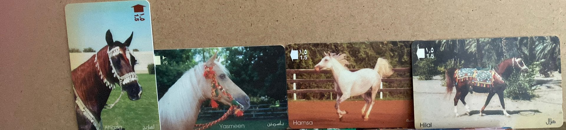 Paarden, 4 telefoonkaarten, Verzamelen, Ophalen
