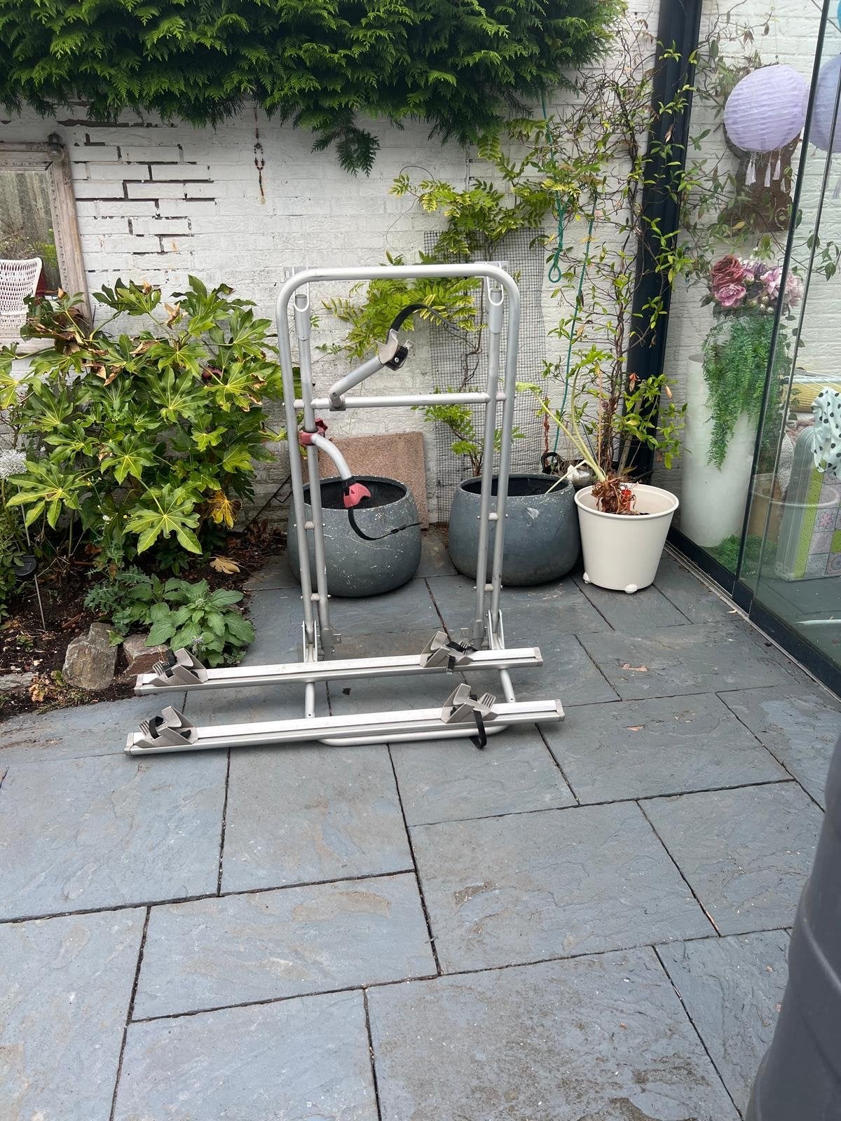 Fietsenrek 2 fietsen achterdeur buscamper Mercedes Sprinter, Ophalen, 2 fietsen, Gebruikt, Achterklepdrager