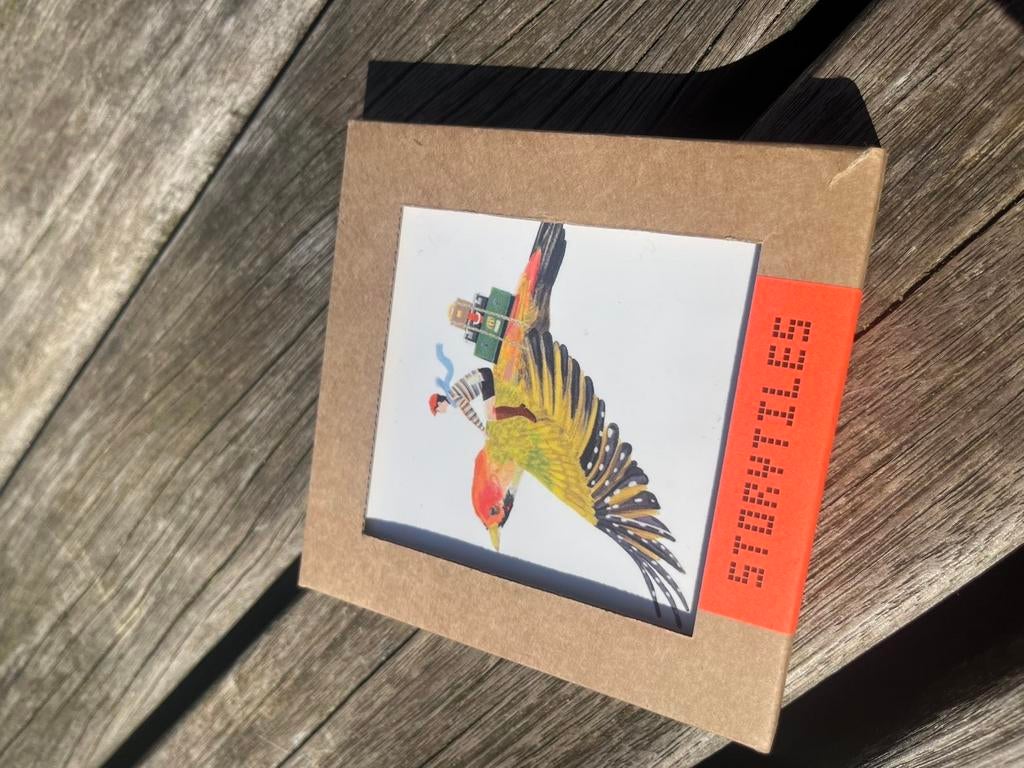 Storytiles tegel met vogel, Antiek en Kunst, Ophalen of Verzenden