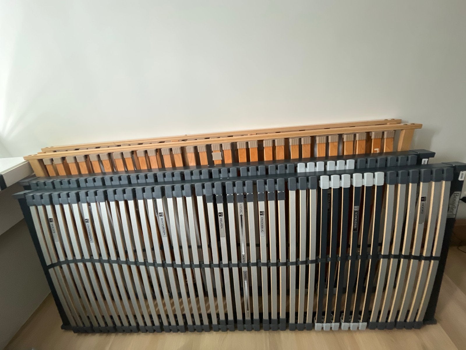 Bossflex 600 VL lattenbodems 2 stuks 80x200 cm, Huis en Inrichting, Slaapkamer | Matrassen en Bedbodems, Gebruikt, Eenpersoons