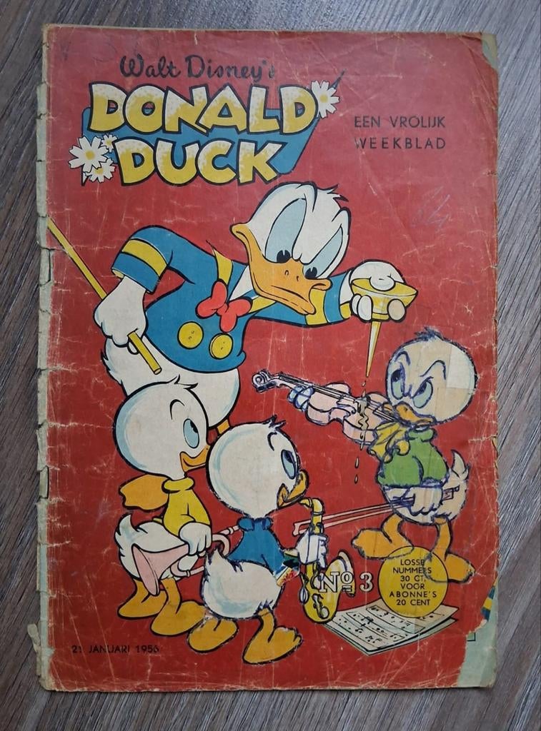 Donald Duck Weekblad - 21 Januari 1956 - Nr. 3, Boeken, Gelezen, Ophalen of Verzenden, Walt Disney, Eén stripboek