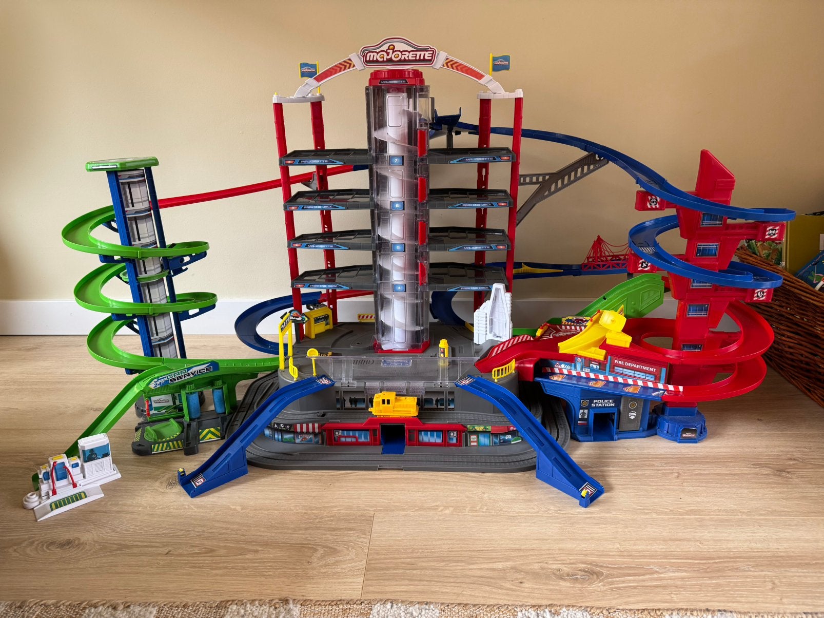 Majorette Super City Garage, Kinderen en Baby's, Speelgoed | Racebanen, Ophalen of Verzenden, Zo goed als nieuw, Elektrisch, Overige merken