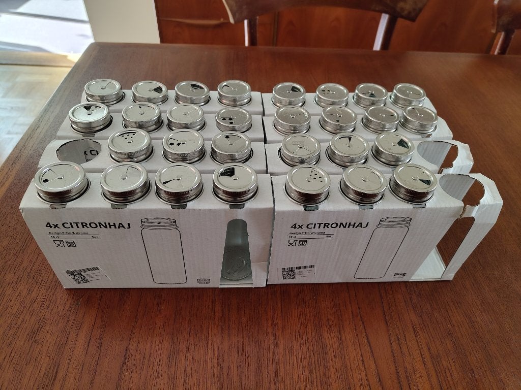 29 IKEA citronhaj kruidenpotjes, IKEA, Zilver, Ophalen of Verzenden, Zo goed als nieuw