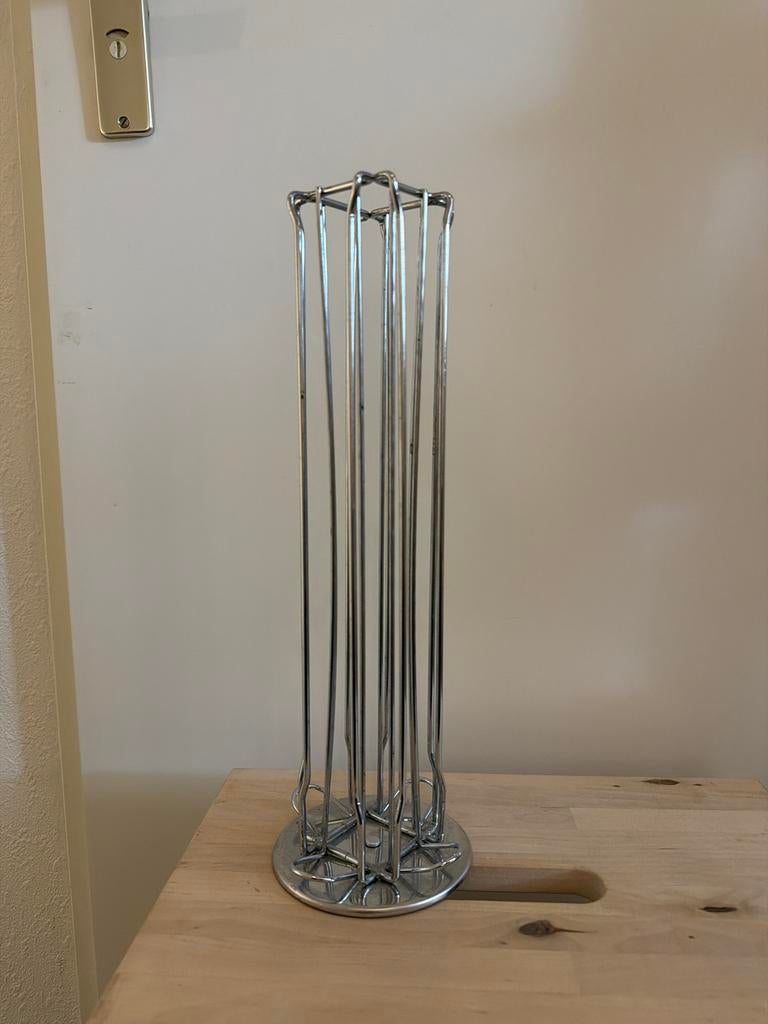 Metalen Nespresso cupjeshouder - 13x35 cm, Overige typen, Zilver, Ophalen of Verzenden, Zo goed als nieuw