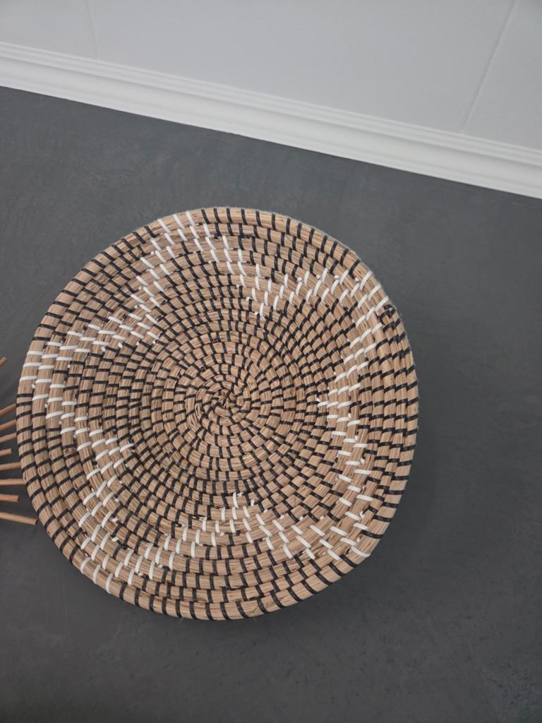 Rotan wanddecoratie, Schaal, Rond, Ophalen of Verzenden, Zo goed als nieuw
