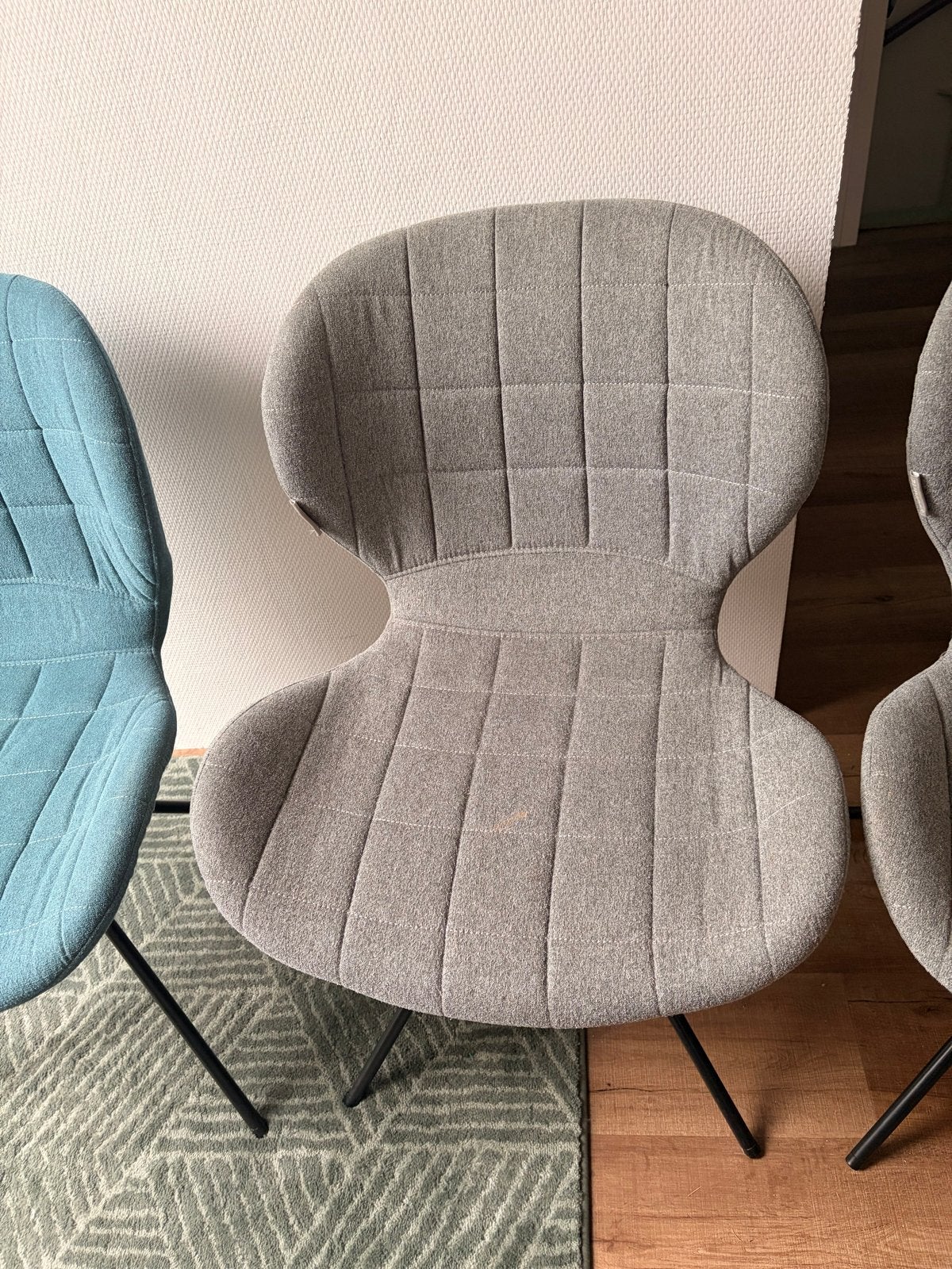 3x Zuiver stoelen: 2x grijs, 1x blauw, Gebruikt, Overige kleuren, Drie, Ophalen of Verzenden