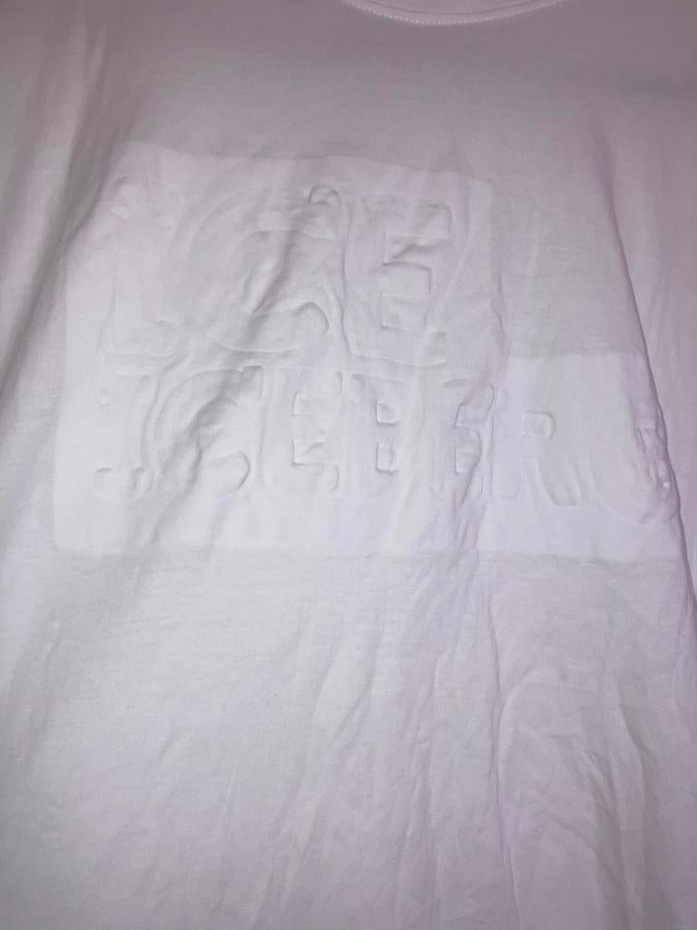 Ice Iceberg T-shirt wit met reliëf logo maat L in nieuwstaat, Ophalen of Verzenden, Zo goed als nieuw, Maat 48/50 (M), Wit