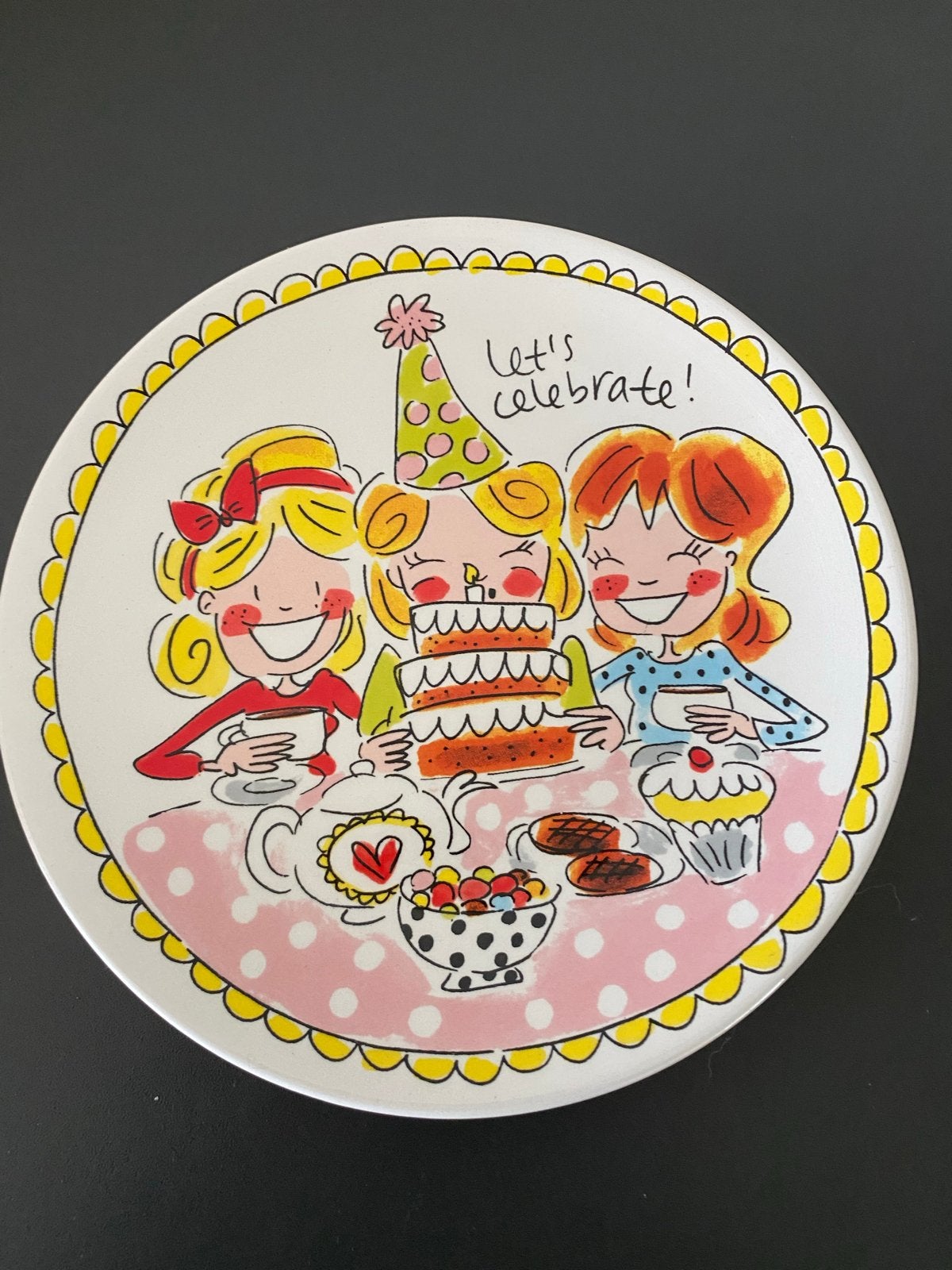 Blond Amsterdam Let's Celebrate Gebaksbordje, Huis en Inrichting, Keuken | Servies, Blond Amsterdam, Ophalen of Verzenden, Zo goed als nieuw