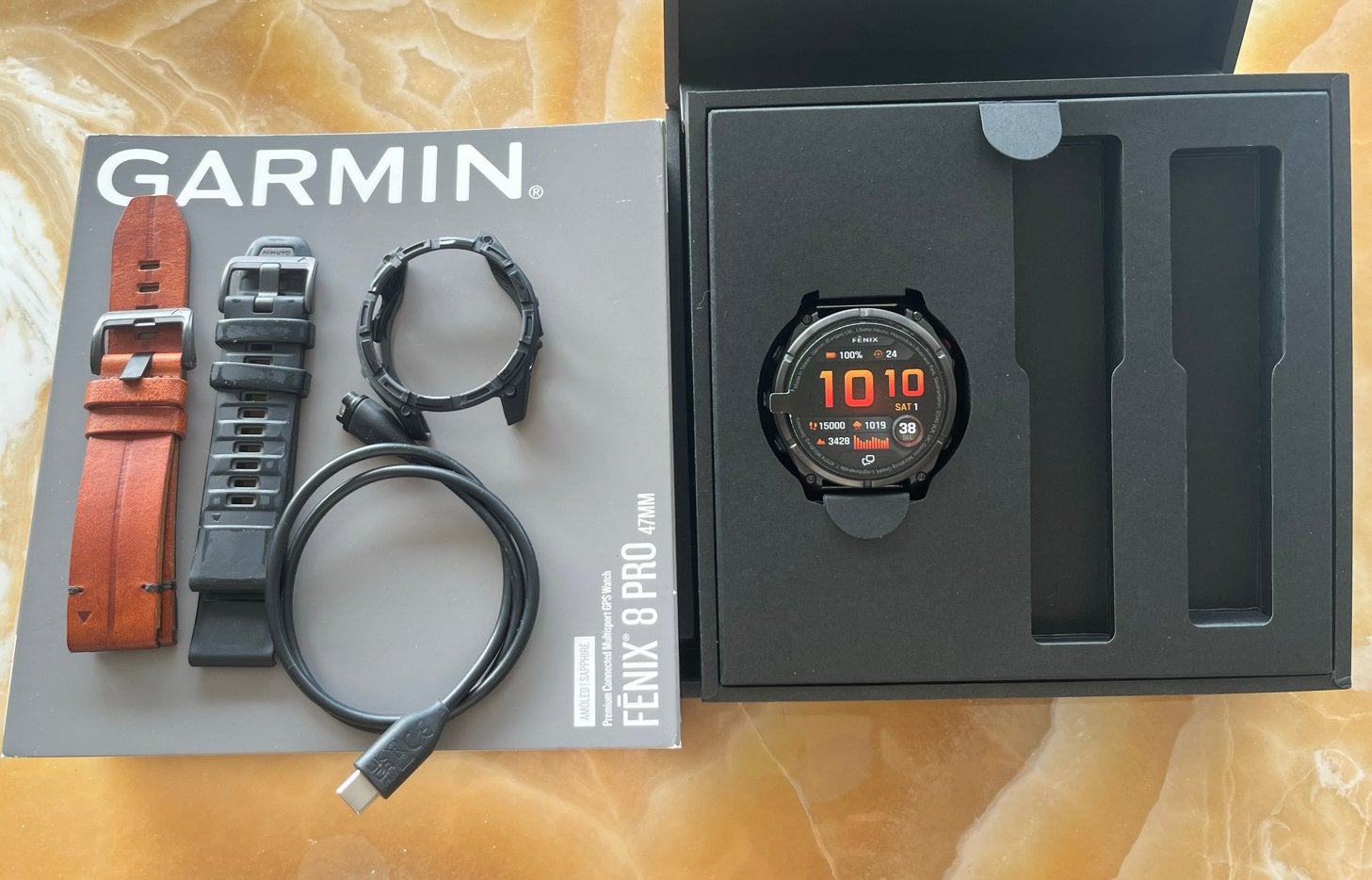 Garmin Fenix 8 Pro 47mm LTE Amoled/Sapphire, Zwart, IOS, Ophalen of Verzenden, Zo goed als nieuw