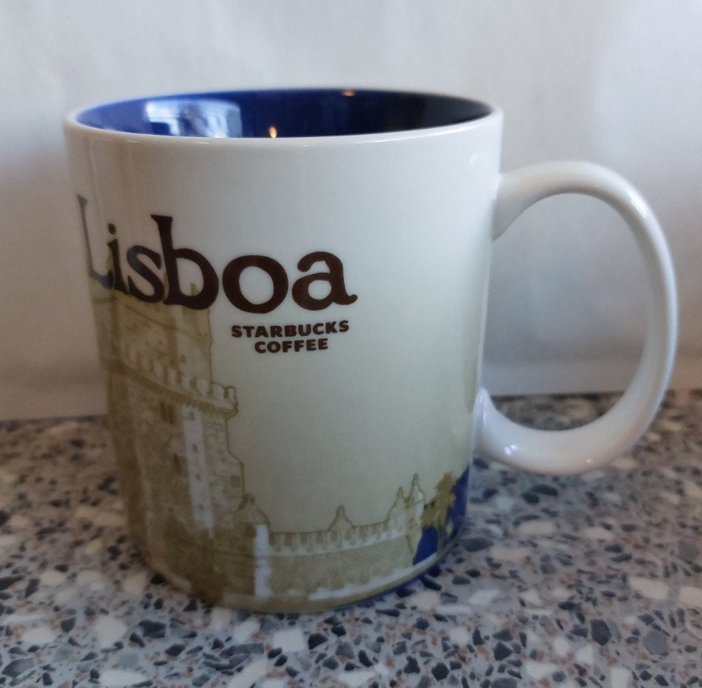 Starbucks Coffee mug beker mok Lisboa Collector Series, Ophalen of Verzenden, Zo goed als nieuw, Overige stijlen, Kop(pen) en/of Schotel(s)