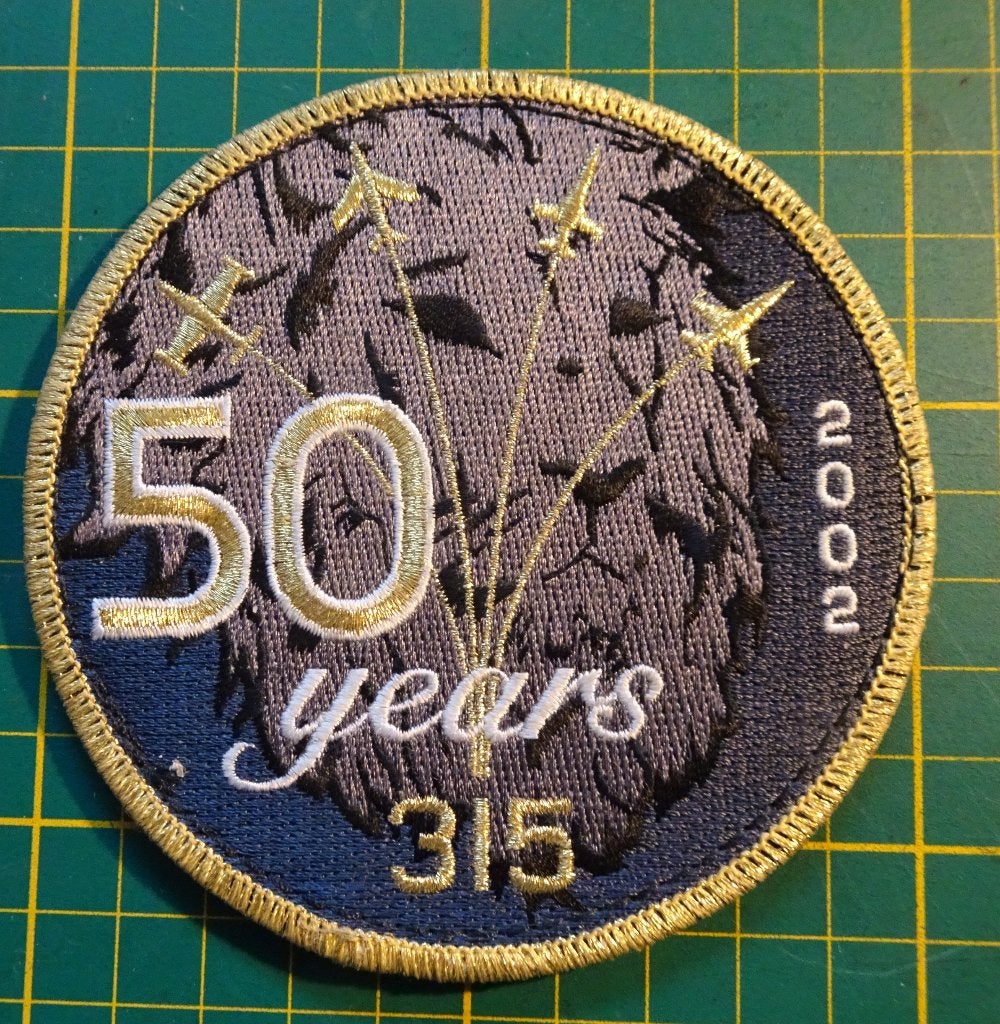 Patch 315 Squadron 50 jaar  zonder kl band, Ophalen of Verzenden, Luchtmacht, Nederland, Embleem of Badge