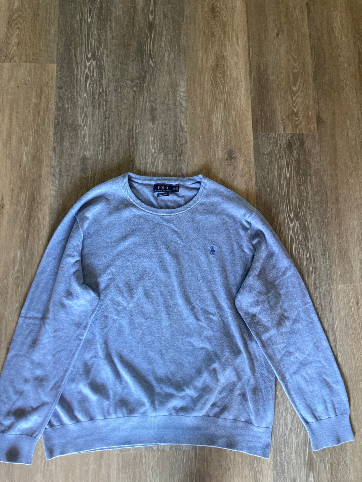 Polo Ralph Lauren Pima Cotton Sweater XXL, Ophalen of Verzenden, Zo goed als nieuw, Overige maten, Blauw