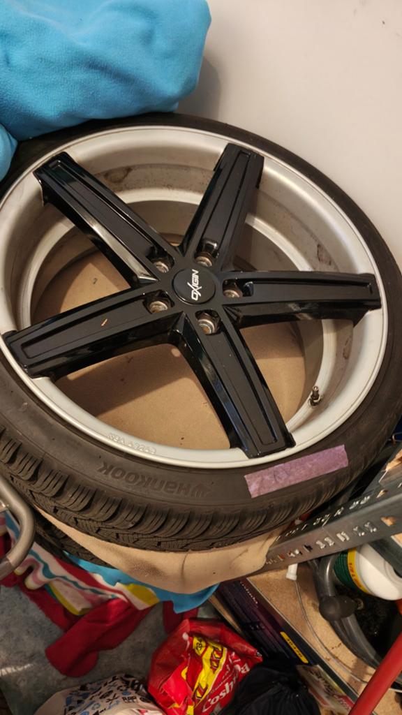 Oxigin 18 Concave 19 inch velgen met Hankook winterbanden, Ophalen, Gebruikt, Seat