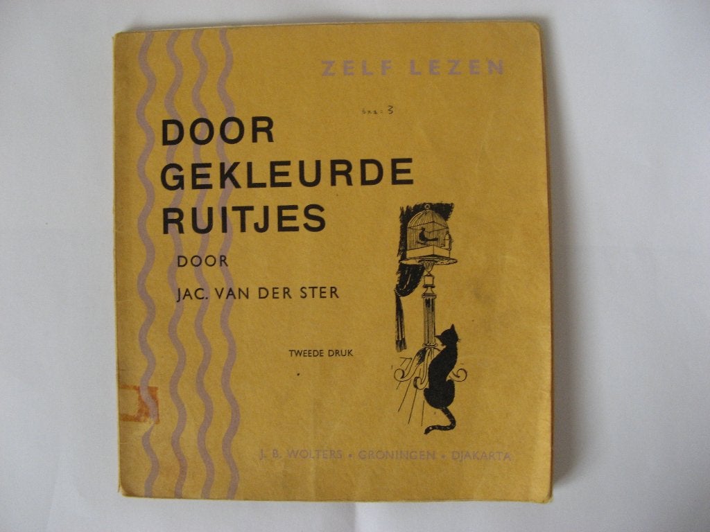 Oud leesboekje; door gekleurde ruitjes, 2e druk 1955, Ophalen of Verzenden