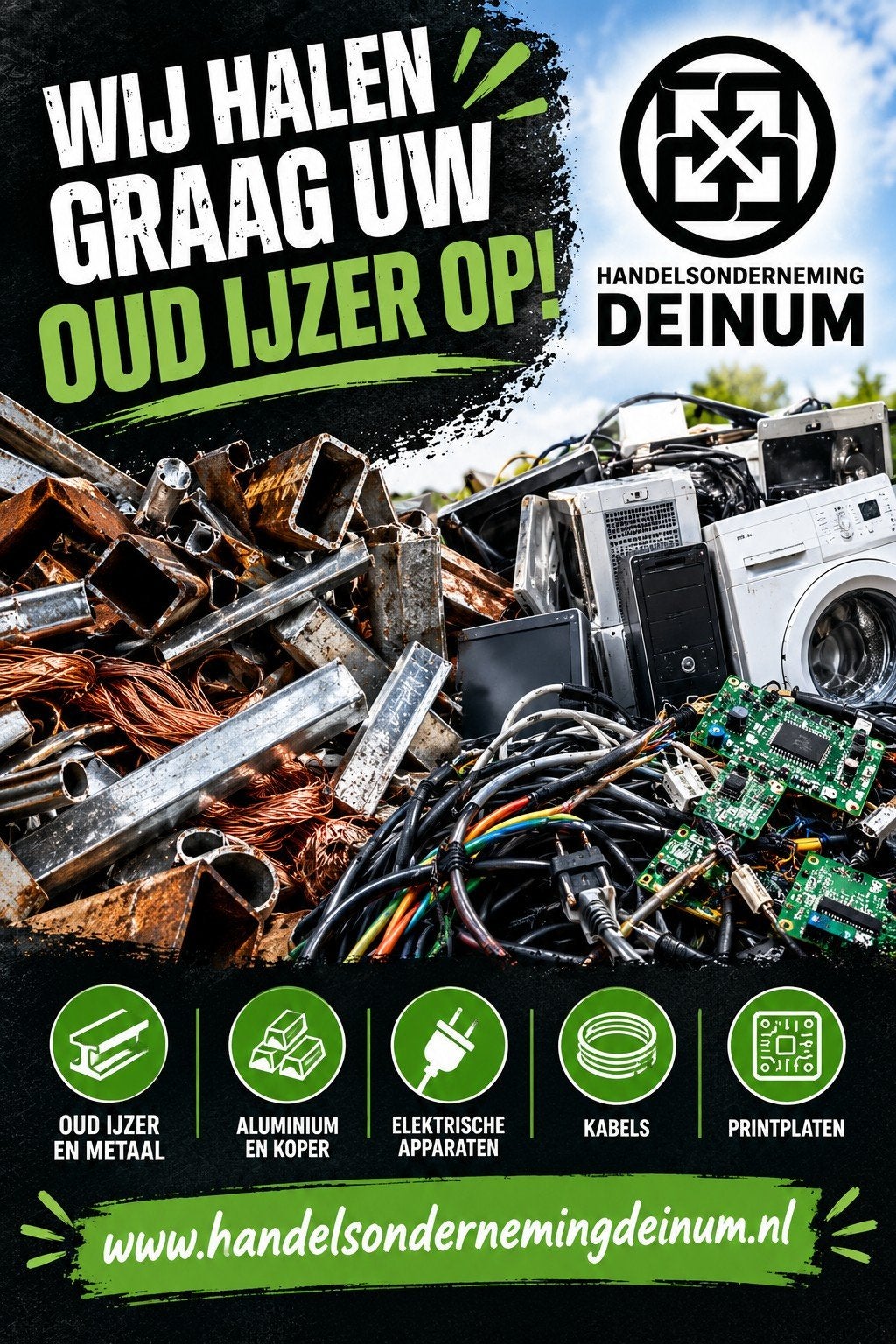 Oud ijzer, elektrische apparaten & oud ICT gevraagd, Ophalen
